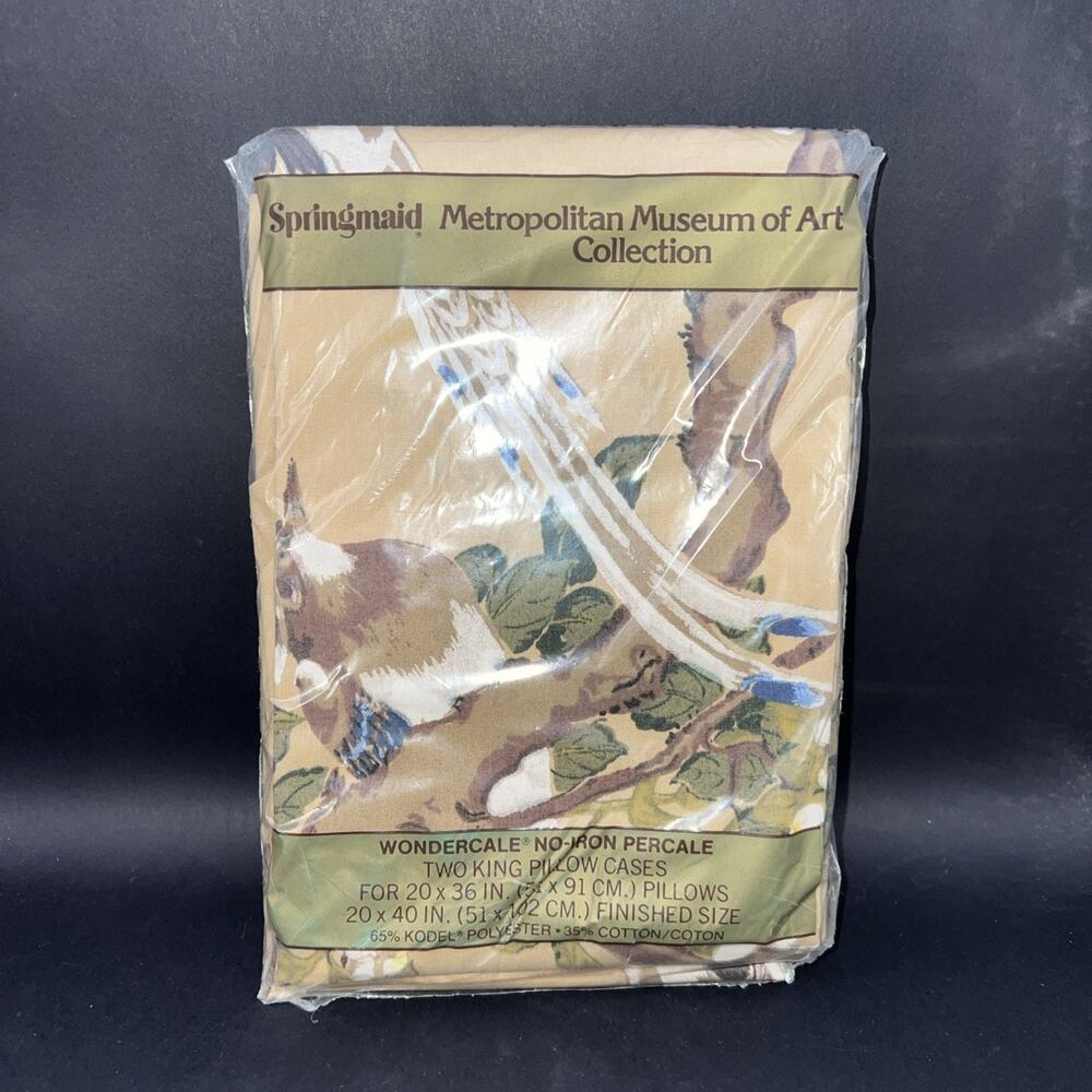 Springmaid Metropolitan Museum of Art Collection "Wondercale" 2 king pillowcases